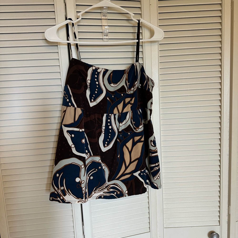 Manuhealii Blue and Brown Camisole